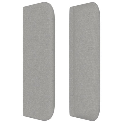 vidaXL Kopfteil mit Ohren Hellgrau 183x16x78/88 cm Stoff
