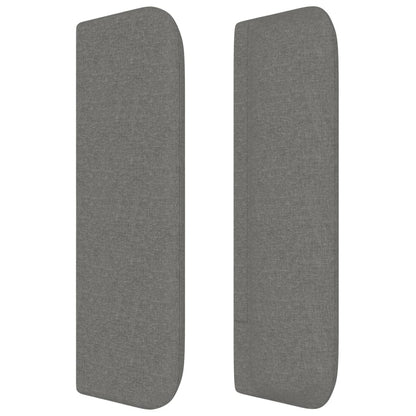 vidaXL Kopfteil mit Ohren Dunkelgrau 183x16x78/88 cm Stoff