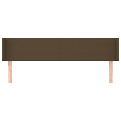 vidaXL Kopfteil mit Ohren Dunkelbraun 183x16x78/88 cm Stoff