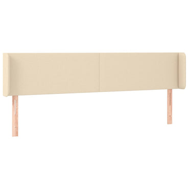 vidaXL Kopfteil mit Ohren Creme 183x16x78/88 cm Stoff