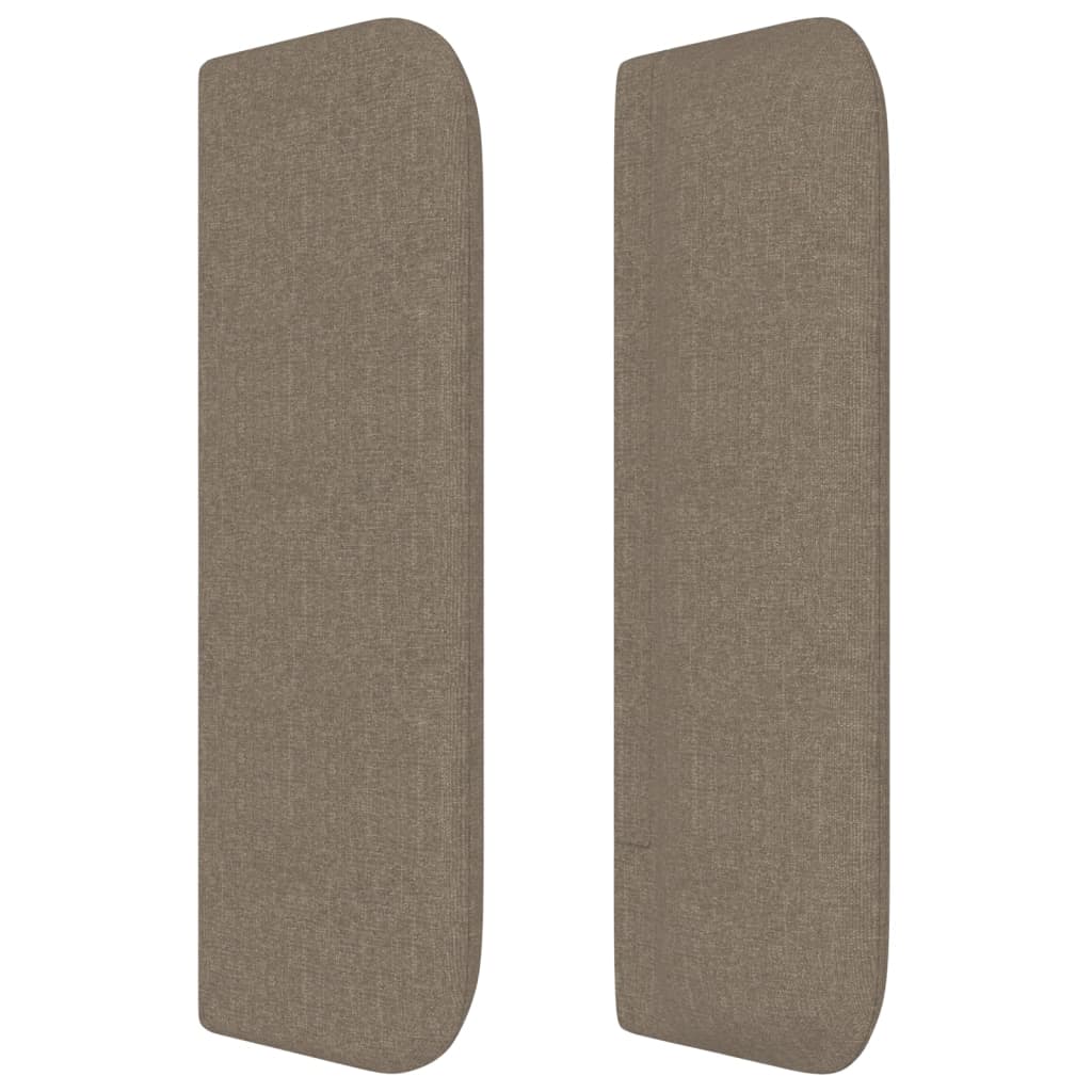vidaXL Kopfteil mit Ohren Taupe 203x16x78/88 cm Stoff