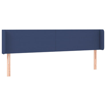 vidaXL Kopfteil mit Ohren Blau 203x16x78/88 cm Stoff