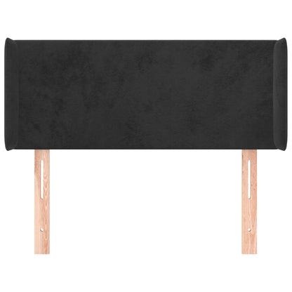 vidaXL Kopfteil mit Ohren Schwarz 83x16x78/88 cm Samt