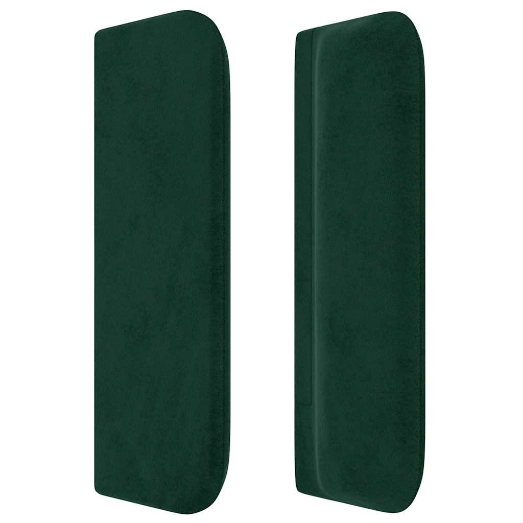 vidaXL Kopfteil mit Ohren Dunkelgrün 83x16x78/88 cm Samt