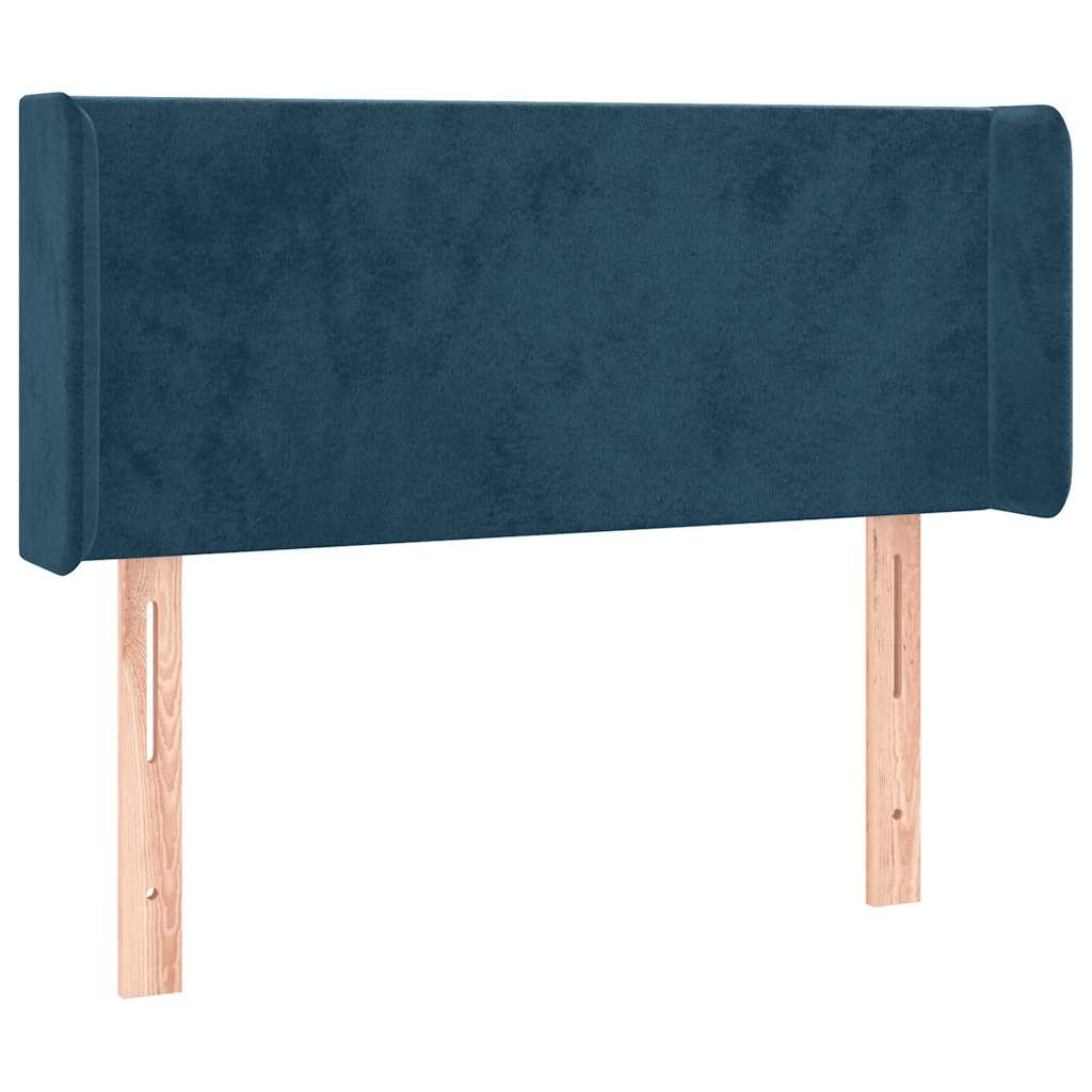 vidaXL Kopfteil mit Ohren Dunkelblau 83x16x78/88 cm Samt