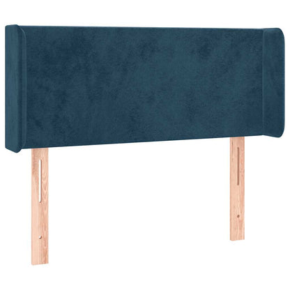 vidaXL Kopfteil mit Ohren Dunkelblau 83x16x78/88 cm Samt