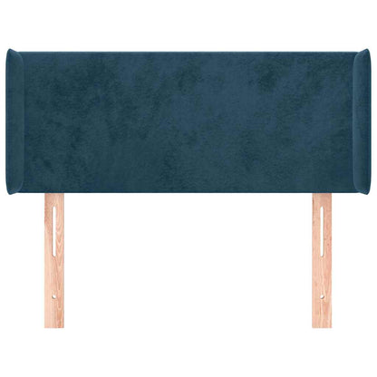 vidaXL Kopfteil mit Ohren Dunkelblau 83x16x78/88 cm Samt