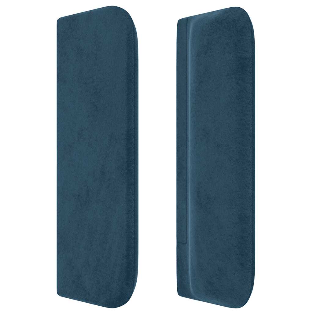 vidaXL Kopfteil mit Ohren Dunkelblau 83x16x78/88 cm Samt
