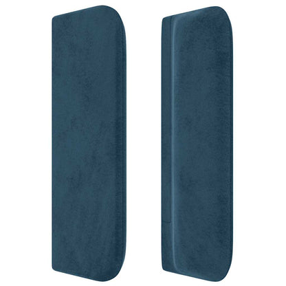 vidaXL Kopfteil mit Ohren Dunkelblau 83x16x78/88 cm Samt
