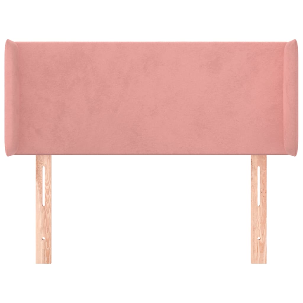 vidaXL Kopfteil mit Ohren Rosa 83x16x78/88 cm Samt