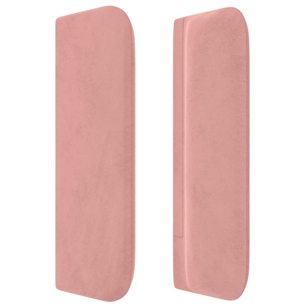 vidaXL Kopfteil mit Ohren Rosa 83x16x78/88 cm Samt