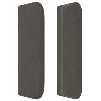 vidaXL Kopfteil mit Ohren Dunkelgrau 93x16x78/88 cm Samt