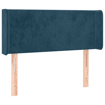 vidaXL Kopfteil mit Ohren Dunkelblau 93x16x78/88 cm Samt
