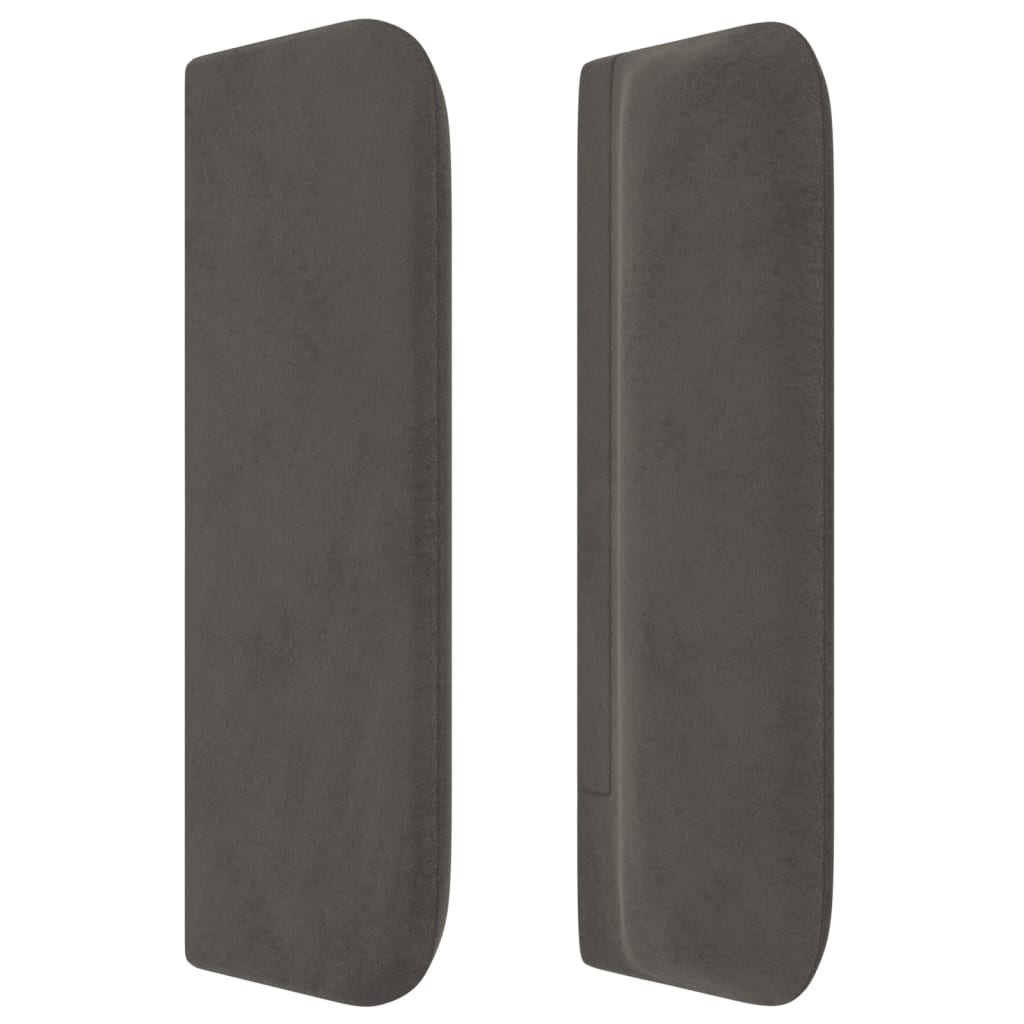 vidaXL Kopfteil mit Ohren Dunkelgrau 103x16x78/88 cm Samt