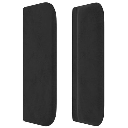 vidaXL Kopfteil mit Ohren Schwarz 103x16x78/88 cm Samt