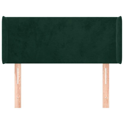 vidaXL Kopfteil mit Ohren Dunkelgrün 103x16x78/88 cm Samt
