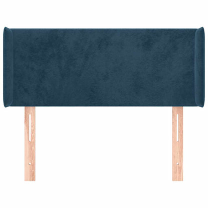 vidaXL Kopfteil mit Ohren Dunkelblau 103x16x78/88 cm Samt