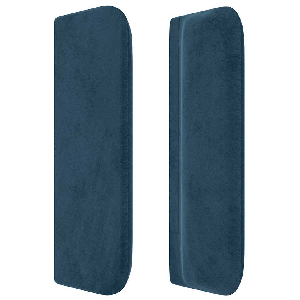 vidaXL Kopfteil mit Ohren Dunkelblau 103x16x78/88 cm Samt