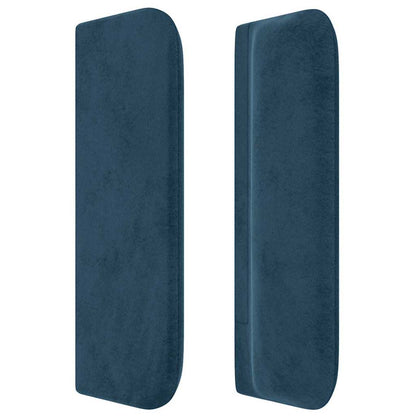 vidaXL Kopfteil mit Ohren Dunkelblau 103x16x78/88 cm Samt