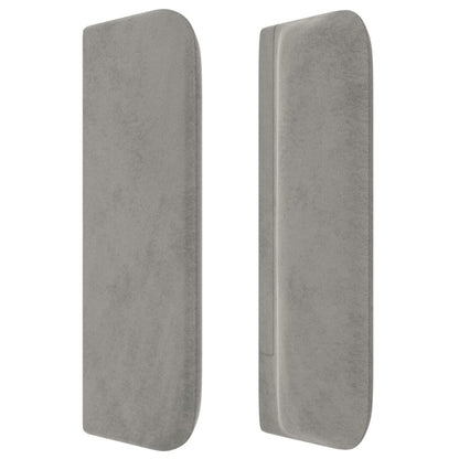 vidaXL Kopfteil mit Ohren Hellgrau 147x16x78/88 cm Samt