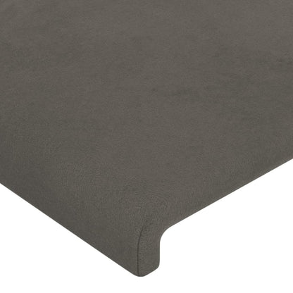 vidaXL Kopfteil mit Ohren Dunkelgrau 147x16x78/88 cm Samt