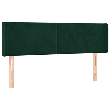 vidaXL Kopfteil mit Ohren Dunkelgrün 147x16x78/88 cm Samt