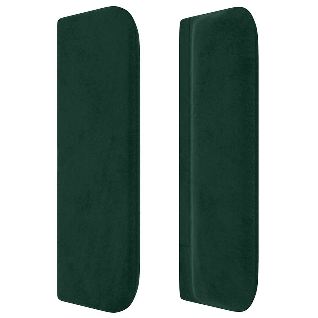 vidaXL Kopfteil mit Ohren Dunkelgrün 147x16x78/88 cm Samt