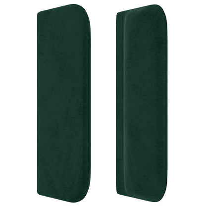 vidaXL Kopfteil mit Ohren Dunkelgrün 147x16x78/88 cm Samt