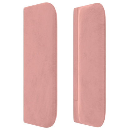 vidaXL Kopfteil mit Ohren Rosa 147x16x78/88 cm Samt