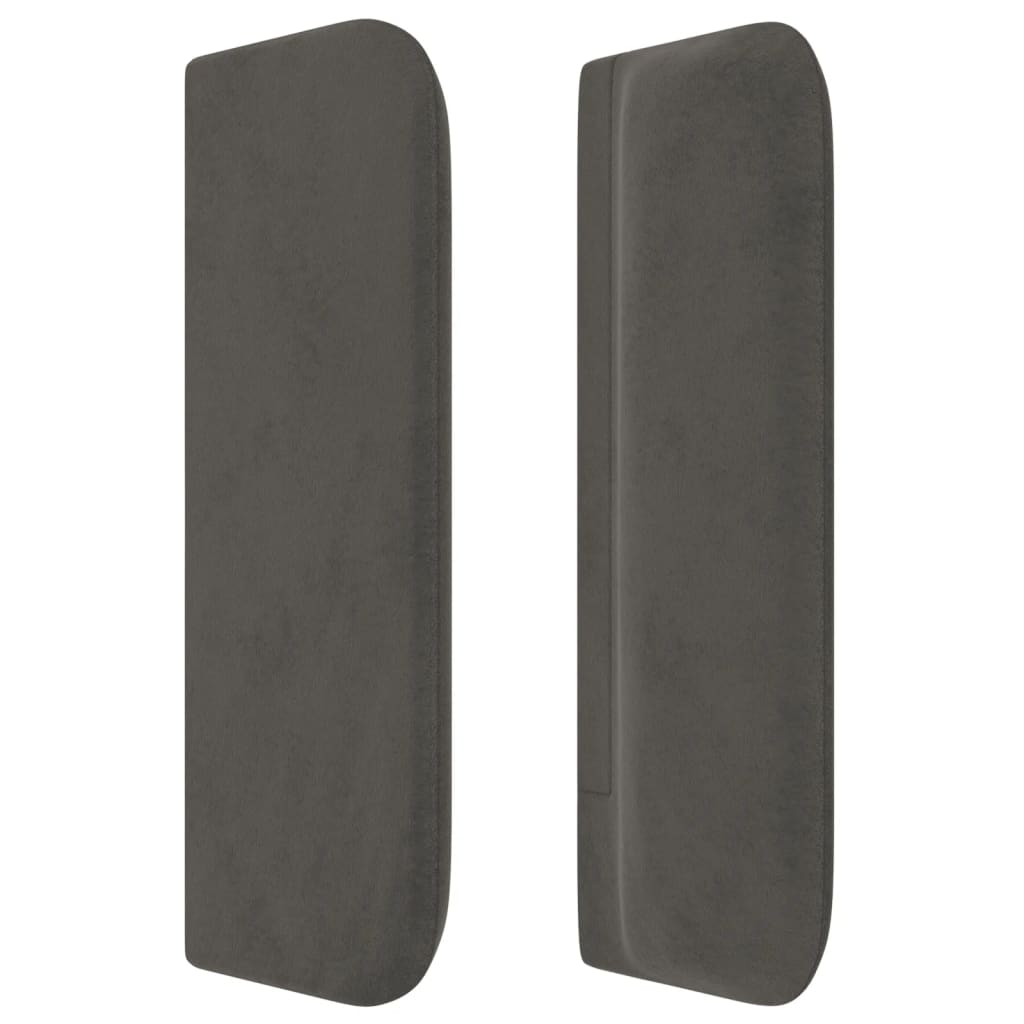 vidaXL Kopfteil mit Ohren Dunkelgrau 163x16x78/88 cm Samt