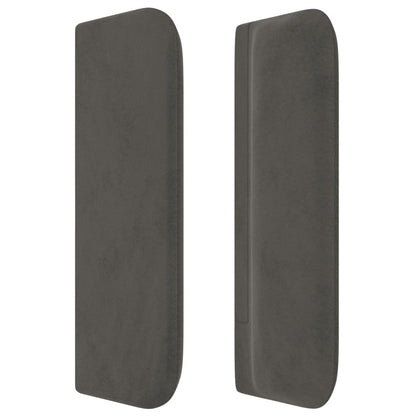 vidaXL Kopfteil mit Ohren Dunkelgrau 163x16x78/88 cm Samt