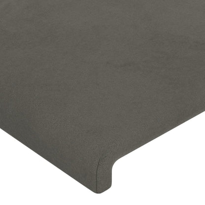 vidaXL Kopfteil mit Ohren Dunkelgrau 163x16x78/88 cm Samt