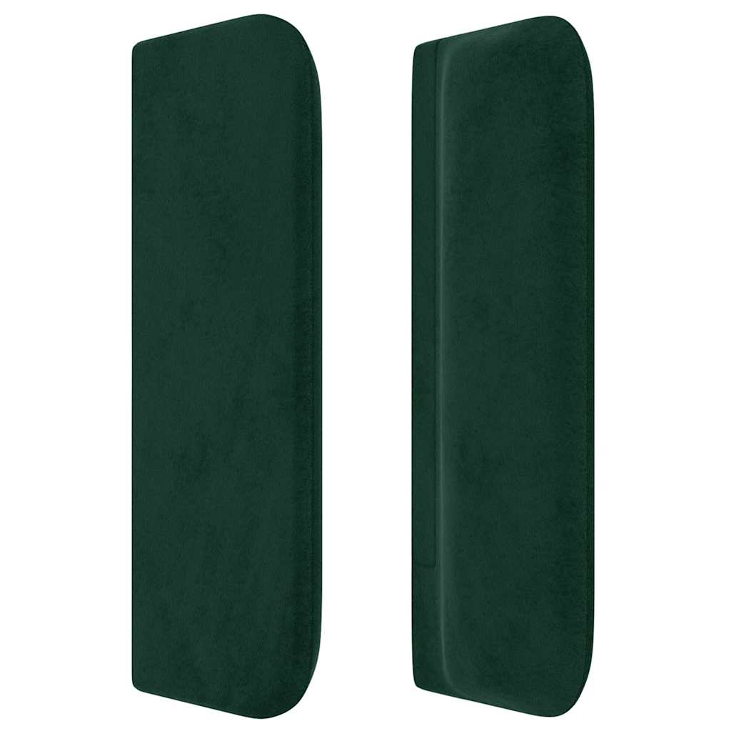 vidaXL Kopfteil mit Ohren Dunkelgrün 163x16x78/88 cm Samt