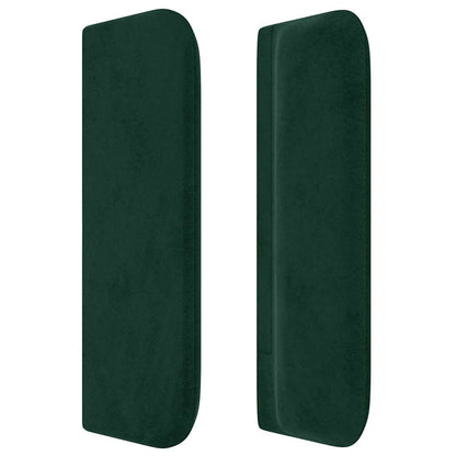 vidaXL Kopfteil mit Ohren Dunkelgrün 163x16x78/88 cm Samt