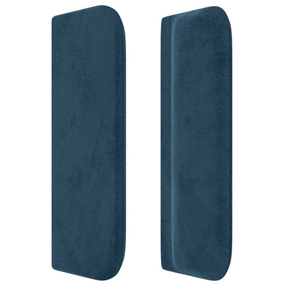vidaXL Kopfteil mit Ohren Dunkelblau 163x16x78/88 cm Samt