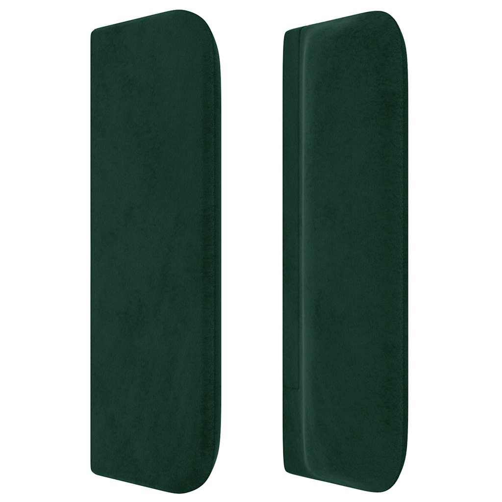 vidaXL Kopfteil mit Ohren Dunkelgrün 183x16x78/88 cm Samt