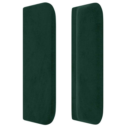 vidaXL Kopfteil mit Ohren Dunkelgrün 203x16x78/88 cm Samt