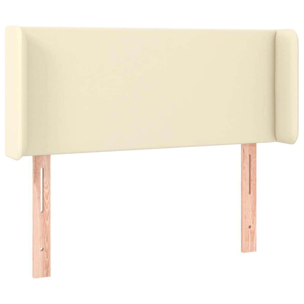 vidaXL Kopfteil mit Ohren Creme 83x16x78/88 cm Kunstleder