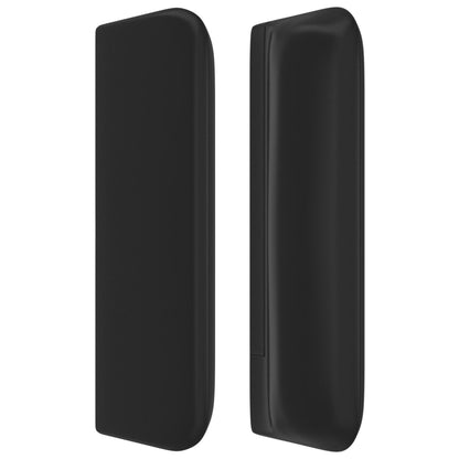 vidaXL Kopfteil mit Ohren Schwarz 93x16x78/88 cm Kunstleder