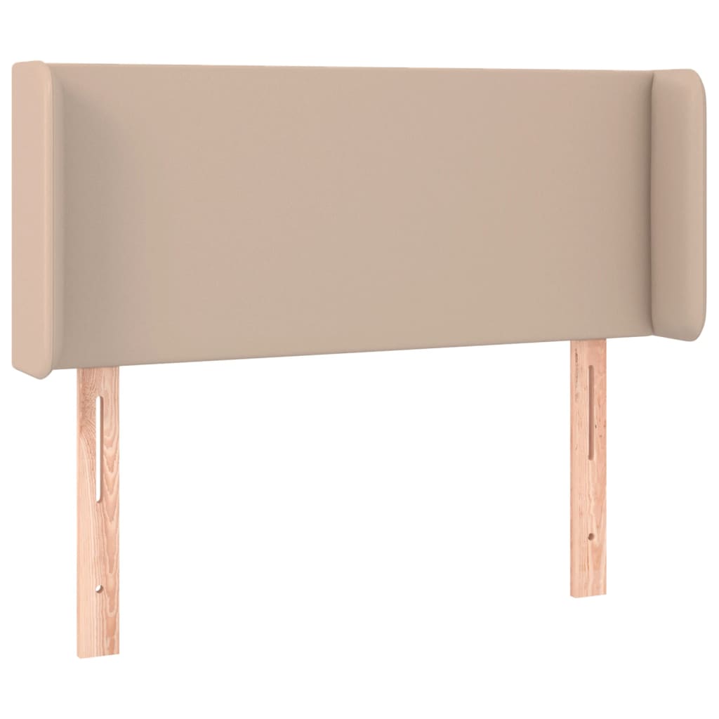 vidaXL Kopfteil mit Ohren Cappuccino-Braun 93x16x78/88 cm Kunstleder