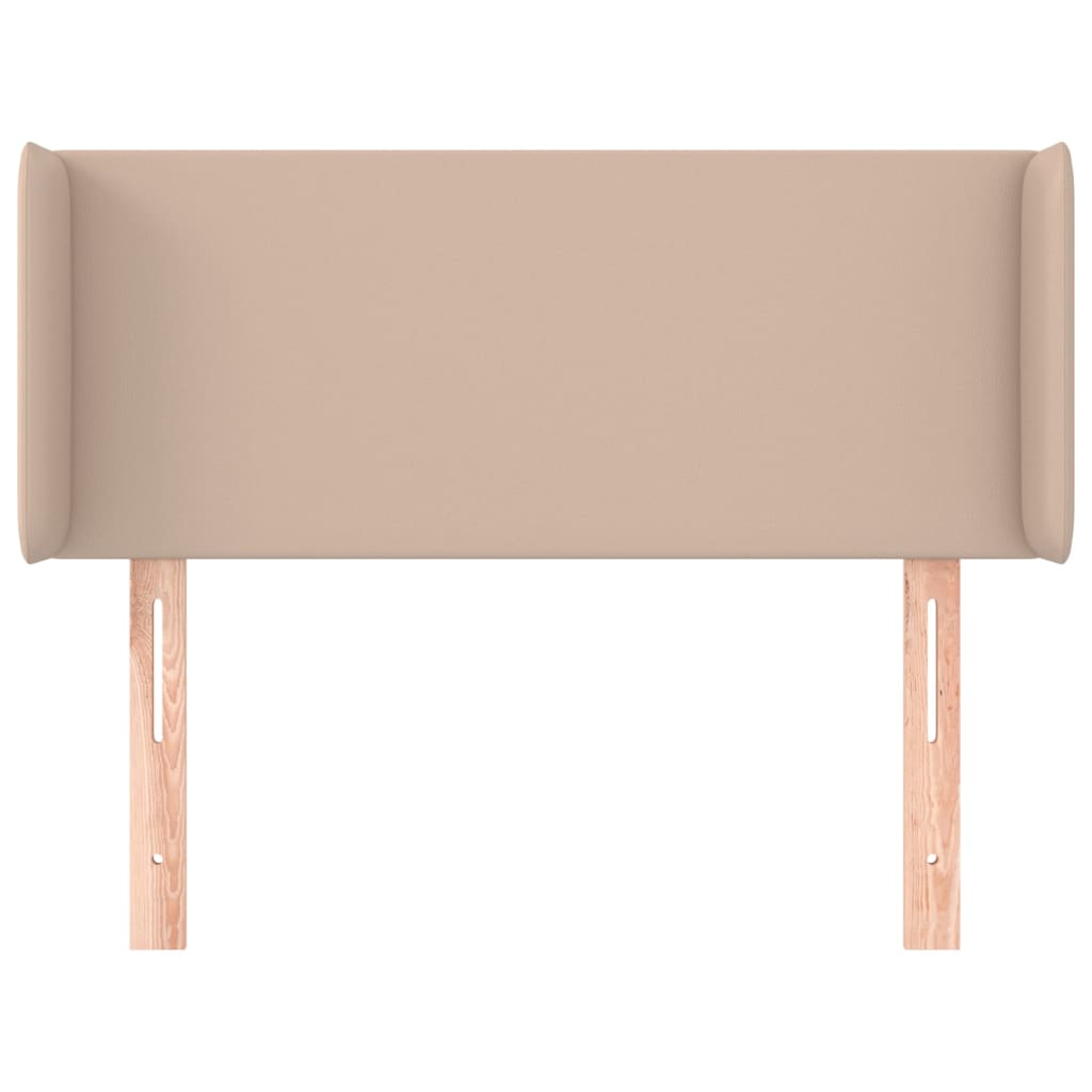 vidaXL Kopfteil mit Ohren Cappuccino-Braun 93x16x78/88 cm Kunstleder