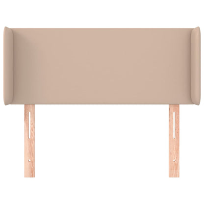 vidaXL Kopfteil mit Ohren Cappuccino-Braun 93x16x78/88 cm Kunstleder