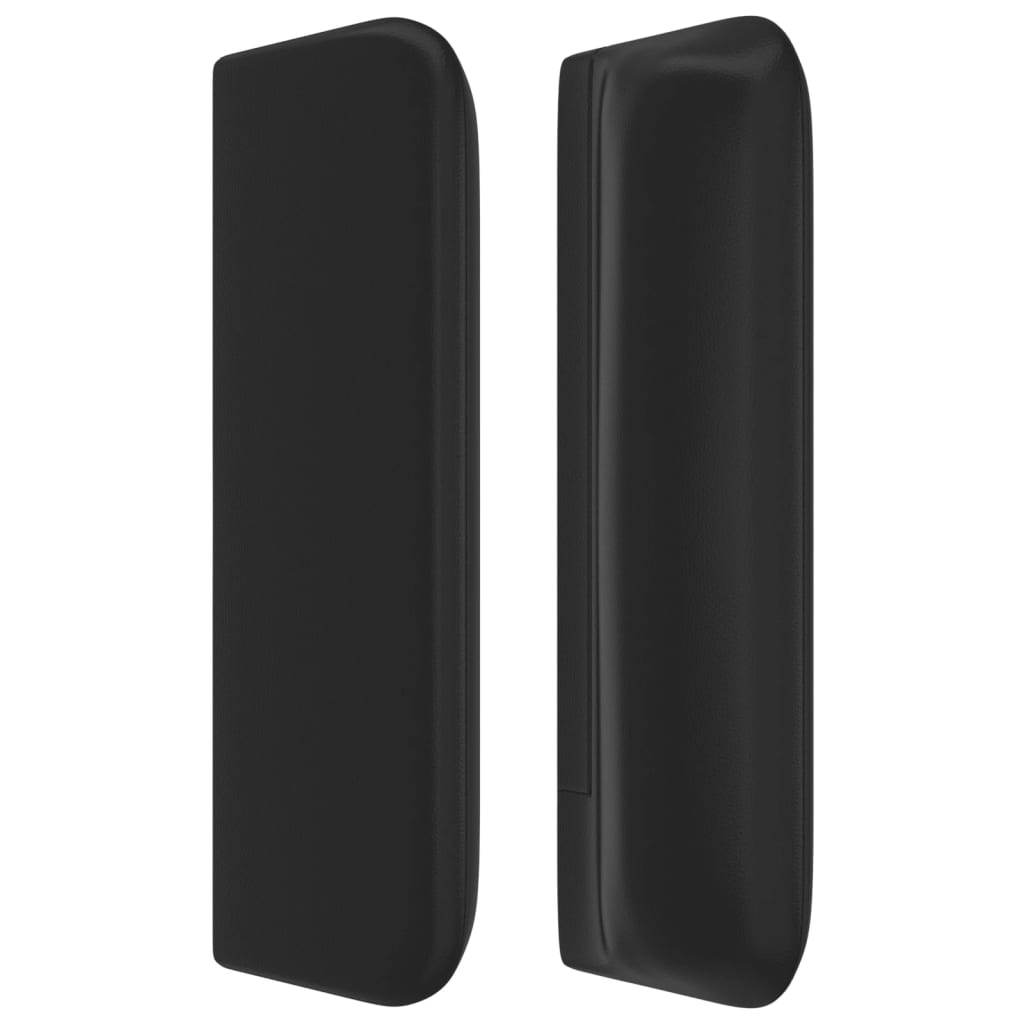 vidaXL Kopfteil mit Ohren Schwarz 103x16x78/88 cm Kunstleder