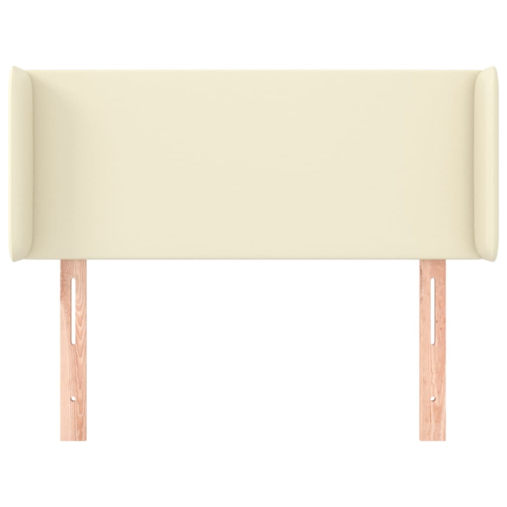 vidaXL Kopfteil mit Ohren Creme 103x16x78/88 cm Kunstleder