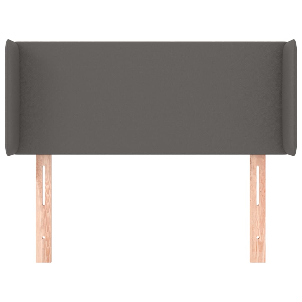 vidaXL Kopfteil mit Ohren Grau 103x16x78/88 cm Kunstleder