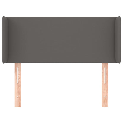 vidaXL Kopfteil mit Ohren Grau 103x16x78/88 cm Kunstleder