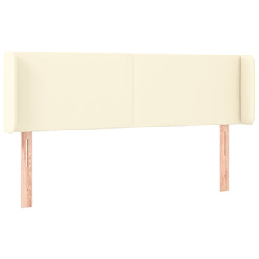 vidaXL Kopfteil mit Ohren Creme 147x16x78/88 cm Kunstleder