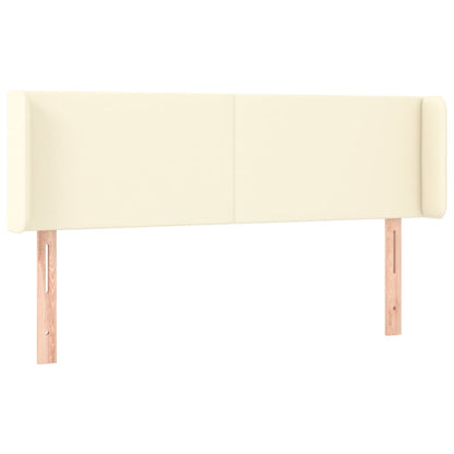 vidaXL Kopfteil mit Ohren Creme 147x16x78/88 cm Kunstleder