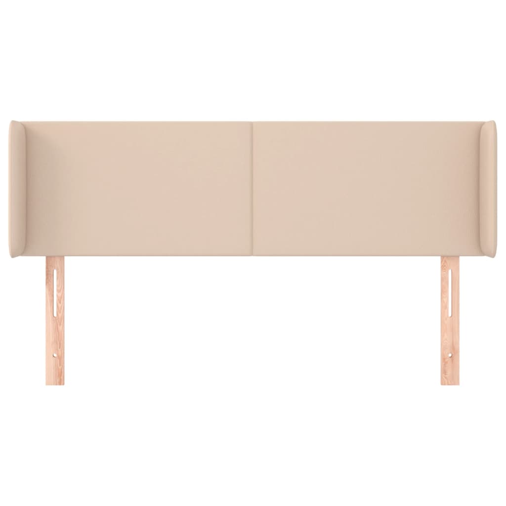 vidaXL Kopfteil mit Ohren Cappuccino-Braun 147x16x78/88 cm Kunstleder