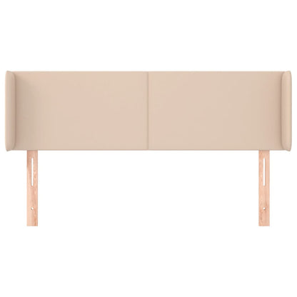 vidaXL Kopfteil mit Ohren Cappuccino-Braun 147x16x78/88 cm Kunstleder